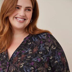 4D Harry Potter Herbology LS Harper Georgette Blouse, Size 6X (30)
